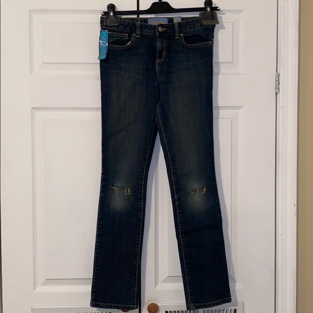 Dark Blue Distressed Jeans